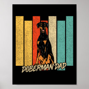 Naturohrdoberman Hunde Vater Hundebesitzer Tag der Poster