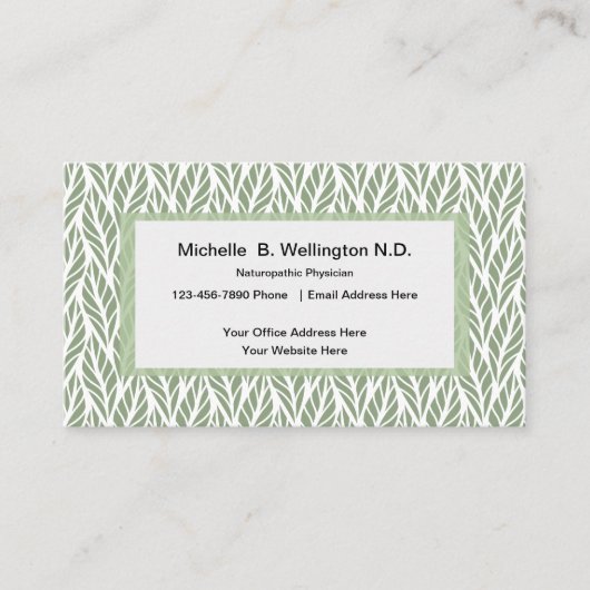 Naturopathic Arzt-Natur inspiriert Visitenkarte (Vorderseite)