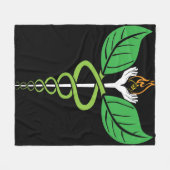 Naturopathic Arztcaduceus-Decke Fleecedecke (Vorderseite (Horizontal))