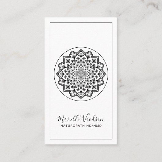 Naturopathischer Arzt Mandala Visitenkarte (Vorderseite)