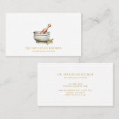 Naturopathischer Arzt Mortar Pestle Visitenkarte (Vorne/Hinten)