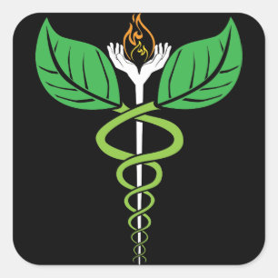 Naturopathischer Caduceus Sticker
