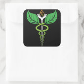 Naturopathischer Caduceus Sticker (Tasche)