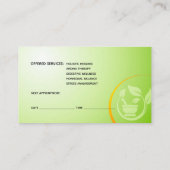 Naturopathy, holistisches Heilen, Aromatherapie Terminkarte (Rückseite)