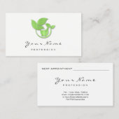 Naturotherapie Gesunde Ernährung Ayuveda Green Log Terminkarte (Vorne/Hinten)