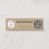 Naturpapier Premium Kraft, QR-Code-Visitenkarte Mini Visitenkarte (Rückseite)