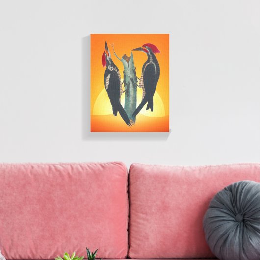 Naturparadies für WildholzFlecker Leinwanddruck (Insitu (Wohnzimmer))