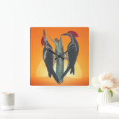 Naturparadies für WildholzFlecker Quadratische Wanduhr (Zuhause)