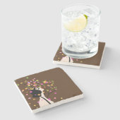 Naturparfüm Steinuntersetzer (Seitenansicht)