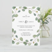 Naturpark Eukalyptus Wedding Einladung (Stehend Vorderseite)
