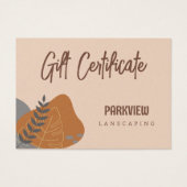 Naturpastelfarben - Geschenkgutschein (Vorderseite)