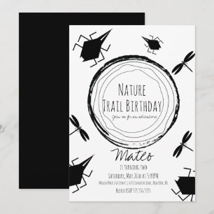 Naturpfad Insekt Schmetterling Geburtstag  Einladung