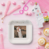 Naturpferde Hochzeit Foto nach Maß hinzufügen Pappteller (Party)