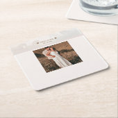 Naturpferde Hochzeit Foto nach Maß hinzufügen Rechteckiger Pappuntersetzer (angewinkelt)