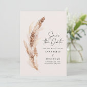 Naturrasenhochzeit Foto Save the Date (Stehend Vorderseite)