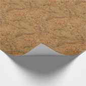 Naturrauchkork-Korkeichenholz-Korngeflecht Geschenkpapier (Ecke)