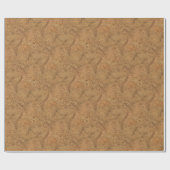 Naturrauchkork-Korkeichenholz-Korngeflecht Geschenkpapier (Flach)