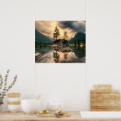 Naturreisen - Wassergebirge Landschaft Poster (Küche)