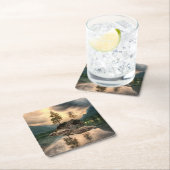Naturreisen - Wassergebirge Landschaft Rechteckiger Pappuntersetzer (Vor Ort)