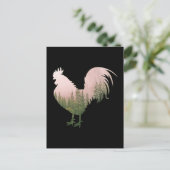 NATURROOSTER-CHICKEN-WALDSTIL POSTKARTE (Stehend Vorderseite)