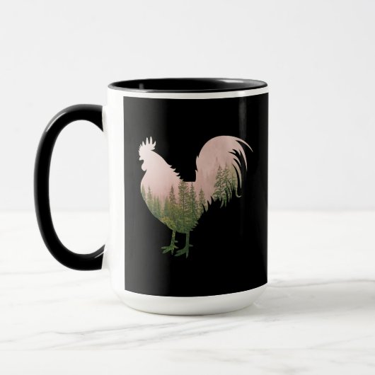 NATURROOSTER-CHICKEN-WALDSTIL TASSE (Links)