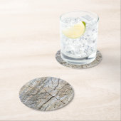 Naturrustikales Holz Runder Pappuntersetzer (Vor Ort)