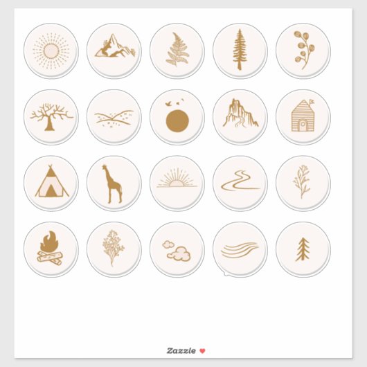 Natursammlung Aufkleber (Blatt)