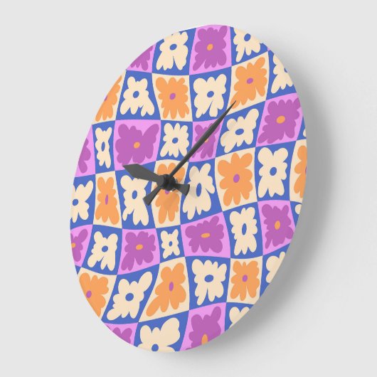 Naturschachbrett Große Wanduhr (Winkel)