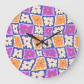 Naturschachbrett Große Wanduhr (Vorderseite)