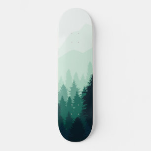 Naturschattierungen Bergwald Nebel Skateboard