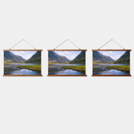 Naturschaum, Berg Wandteppich Mit Holzrahmen (Dreifach)
