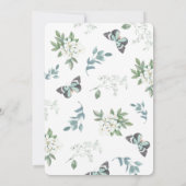 Naturschaum Floral Wreath Babydusche Einladung (Rückseite)