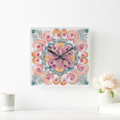 Naturschauspiel Quadratische Wanduhr (Zuhause)