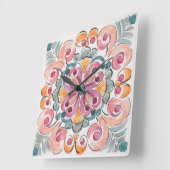 Naturschauspiel Quadratische Wanduhr (Winkel)