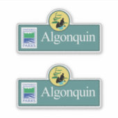 Naturschild im Algonquin Park Aufkleber (Vorderseite)
