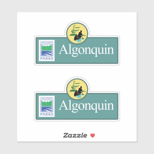 Naturschild im Algonquin Park Aufkleber (Blatt)