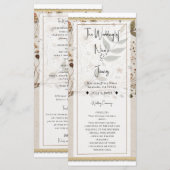 Naturschöne Botanische Blumen & Blätter Hochzeit Programm (Vorne/Hinten)