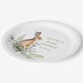 Naturschönes Waldlandkaninchen Pappteller (Schrägansicht)