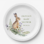 Naturschönes Waldlandkaninchen Pappteller (Vorderseite)