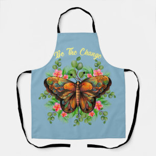 Naturschönheit Bunter Schmetterling und Blütenprac Schürze