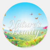Naturschönheit Runder Aufkleber (Vorderseite)