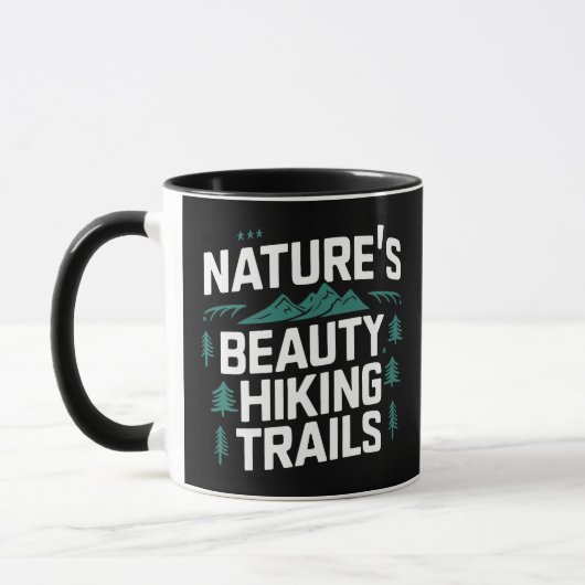 Naturschönheiten Wanderwege, schwarz Tasse (Links)