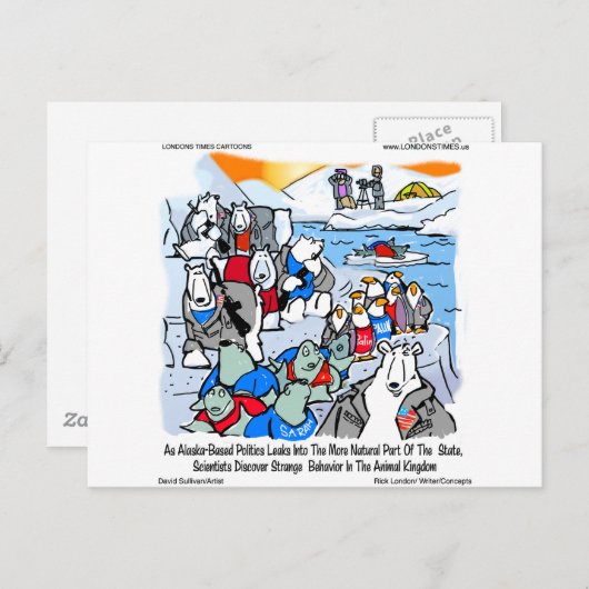 Naturschutz & Politik in Alaska Funny Gifts & T-Sh Postkarte (Vorne/Hinten)