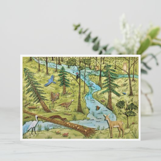 Naturschutz Postkarte (Stehend Vorderseite)