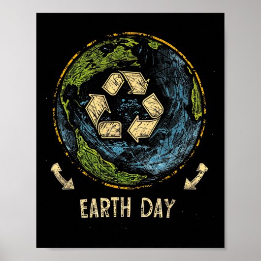 Naturschutzbaum recycle Erde Poster (Vorne)