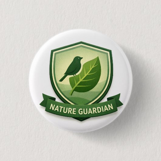 Naturschützer Explorer | Kinder Outdoor Auszeichnu Button (Vorderseite)