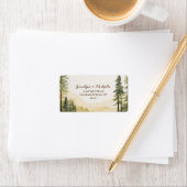 Naturschutzgebiet Pinienwald Hochzeit Adressaufkleber (Insitu)