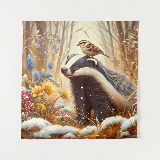 Naturschutzgebiet Rustikal Wandteppich (Vorderseite)