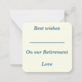 Naturschutznotecard Mitteilungskarte (Rückseite)