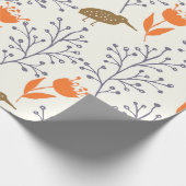 Naturschutzpapier für Vögel-Pflanze Geschenkpapier (Ecke)